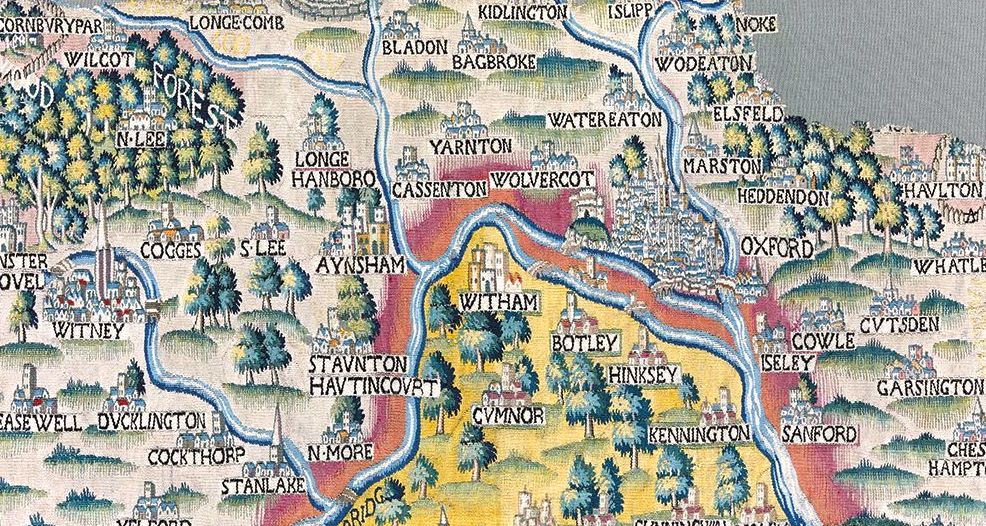 Sheldon Tapestry Map: Oxfordshire  Visit the Bodleian Libraries