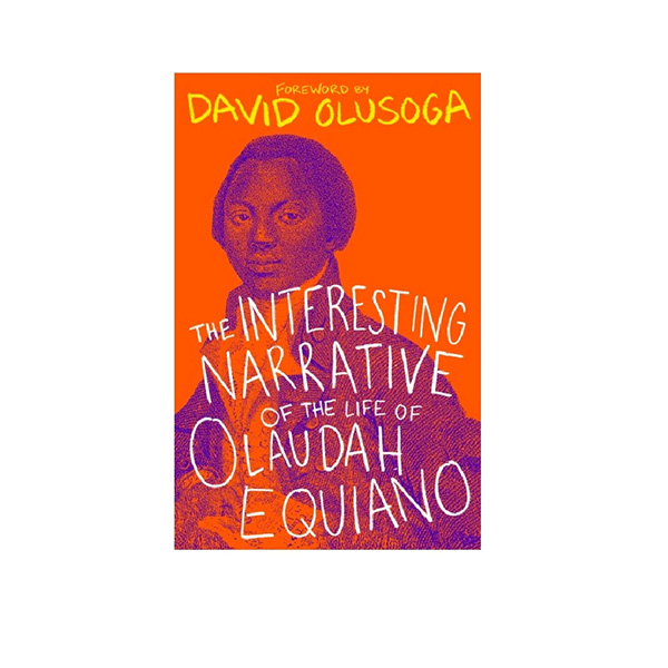 The front cover of 'The Interesting Narrative of the Life of Olaudah Equiano' by Olaudah Equiano