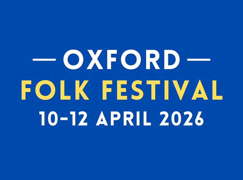 The logo of the Oxford Folk Festival, 10–12 April 2026