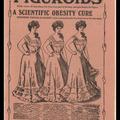 Handbill for Figuroids: A Scientific Obesity cure depicting three diagrams of a woman with an increasingly slim waist