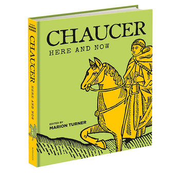 The green and yellow front cover of 'Chaucer Here and Now'