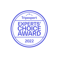 A blue badge reading 'Tripexpert: Experts' Choice Award 2022'