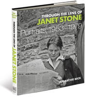 A book cover - the title sits over a black and white photograph of a young woman reading a newspaper